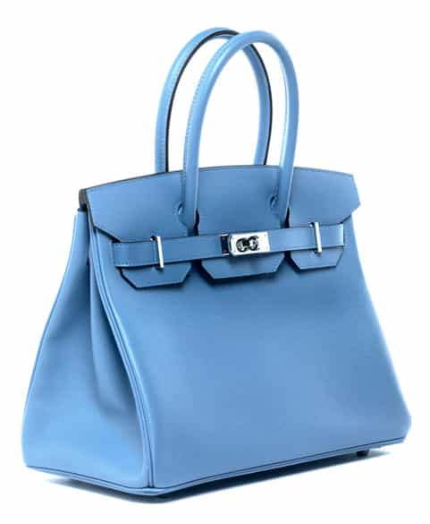 Detailabbildung: Hermès Birkin Bag 30 cm „Bleu Paradis“