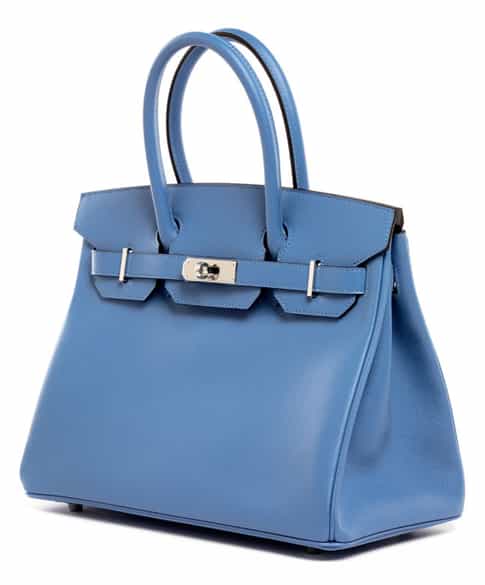 Detailabbildung: Hermès Birkin Bag 30 cm „Bleu Paradis“