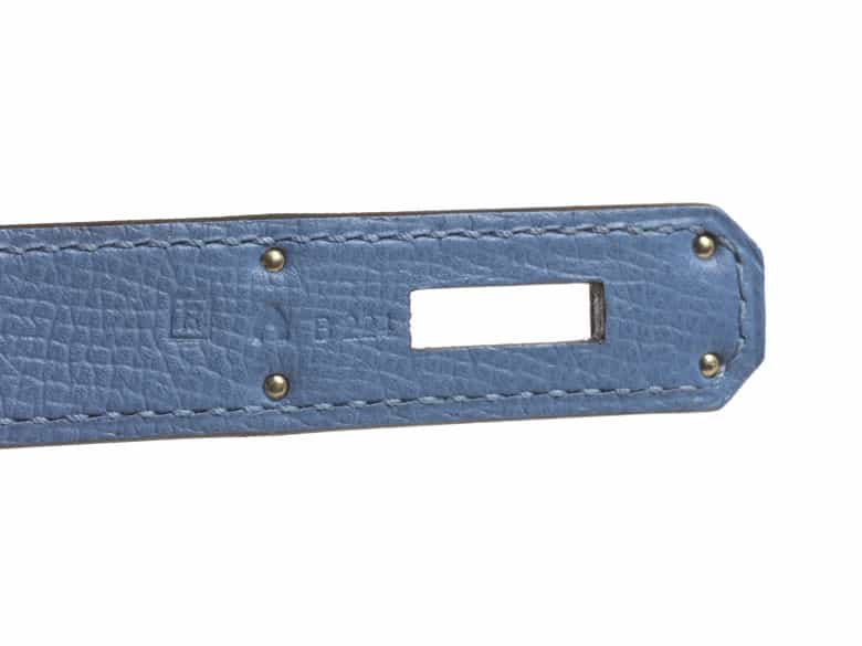 Detailabbildung: Hermès Birkin Bag 30 cm „Bleu Paradis“
