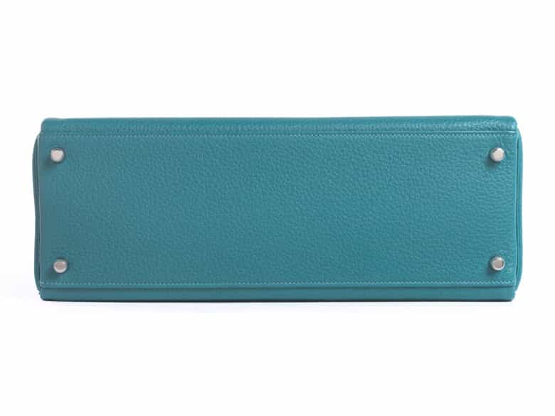Detailabbildung:  Hermès Kelly Bag 35 cm „Turquoise“
