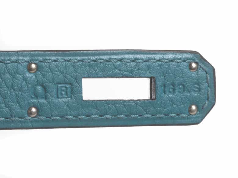 Detailabbildung:  Hermès Kelly Bag 35 cm „Turquoise“