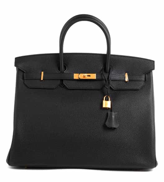 Detailabbildung:  Hermès Birkin Bag 40 cm „Noir“