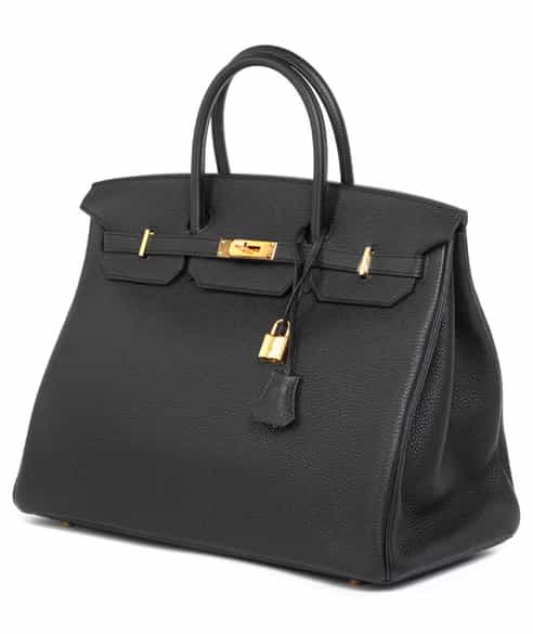 Detailabbildung:  Hermès Birkin Bag 40 cm „Noir“