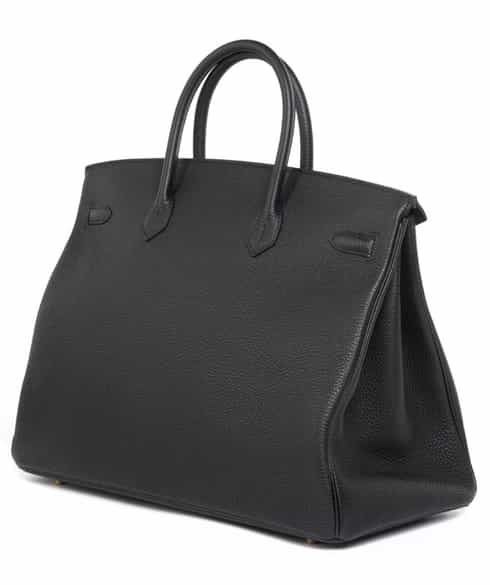 Detailabbildung:  Hermès Birkin Bag 40 cm „Noir“
