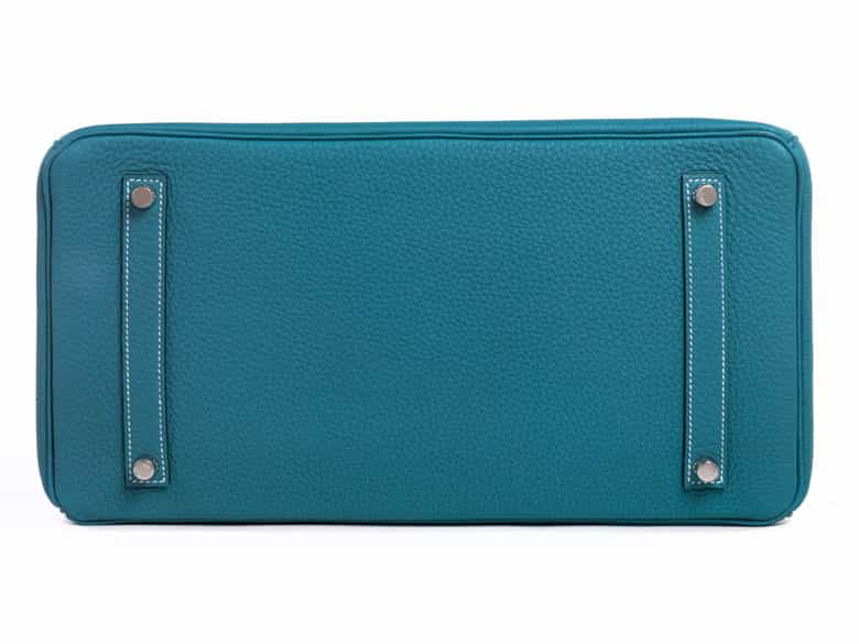 Detailabbildung:  Hermès Birkin Bag 35 cm „Bleu Jean“