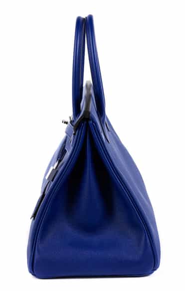 Detailabbildung:  Hermès Birkin Bag 35 cm „Bleu Electrique“
