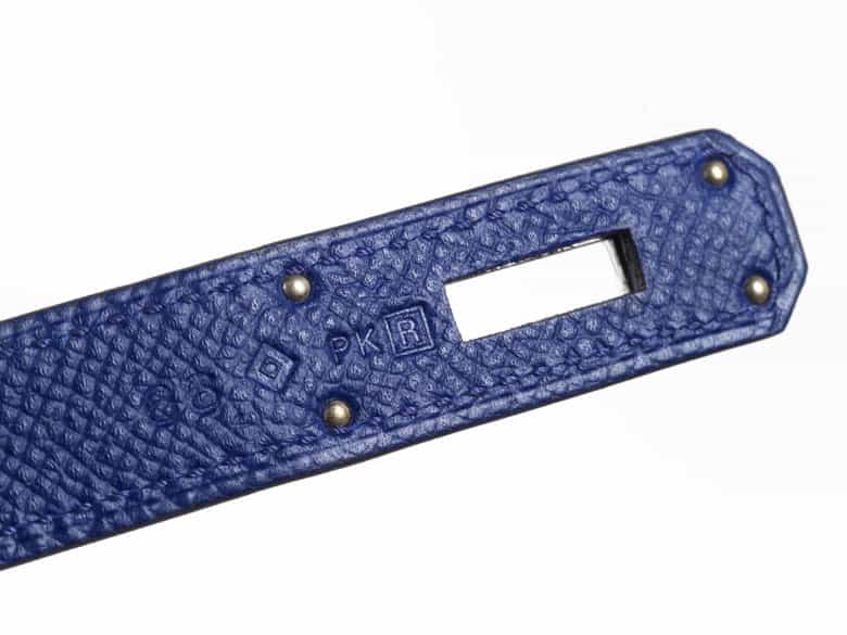 Detailabbildung:  Hermès Birkin Bag 35 cm „Bleu Electrique“