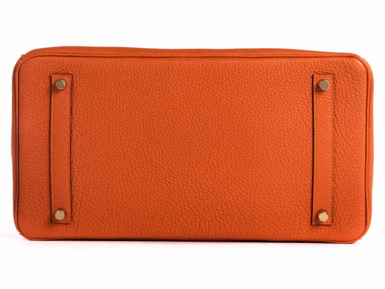 Detailabbildung:  Hermès Birkin Bag 35 cm „Potiron Orange“