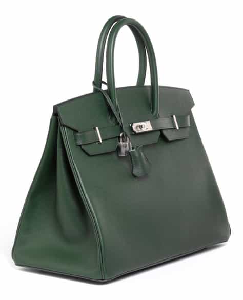 Detailabbildung:  Hermès Birkin Bag 35 cm „Vert Anglais“