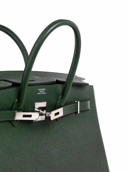 Detailabbildung:  Hermès Birkin Bag 35 cm „Vert Anglais“