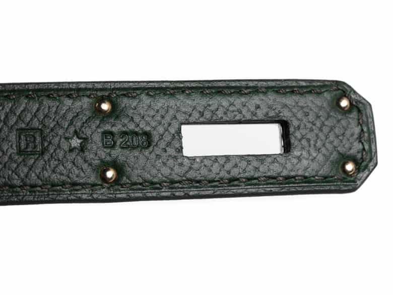 Detailabbildung:  Hermès Birkin Bag 35 cm „Vert Anglais“