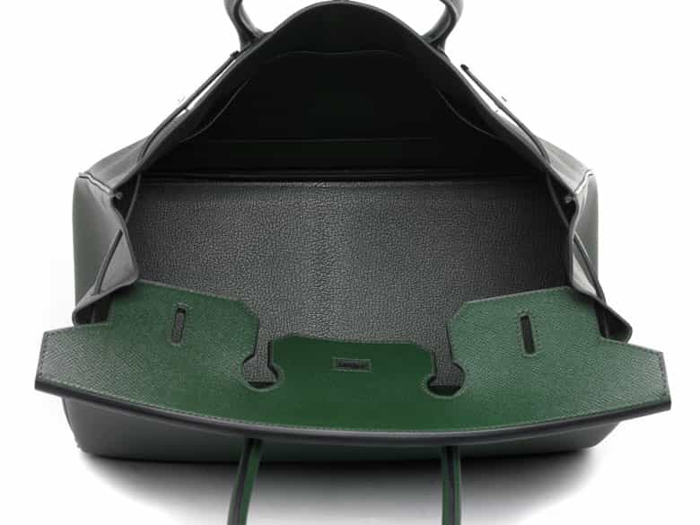Detailabbildung:  Hermès Birkin Bag 35 cm „Vert Anglais“