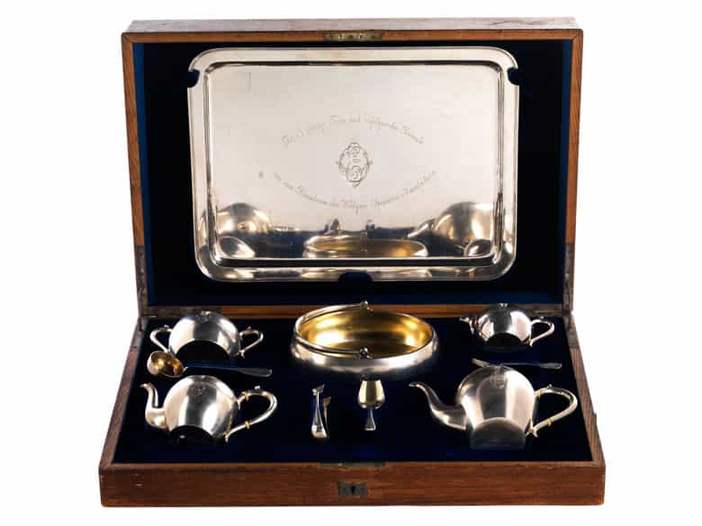 Detailabbildung: Teeservice mit einer Fabergé Marke