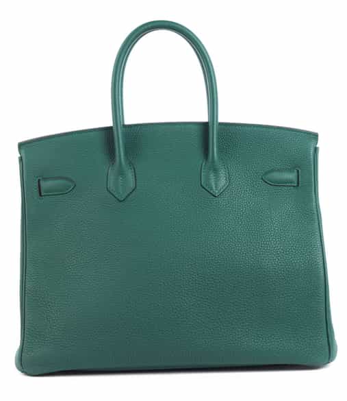 Detailabbildung:  Hermès Birkin Bag 35 cm „Malachite“
