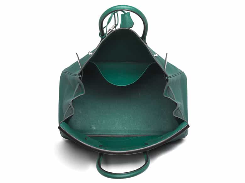 Detailabbildung:  Hermès Birkin Bag 35 cm „Malachite“