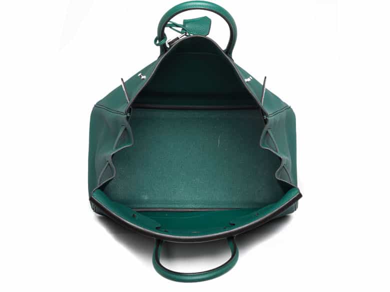 Detailabbildung:  Hermès Birkin Bag 35 cm „Malachite“