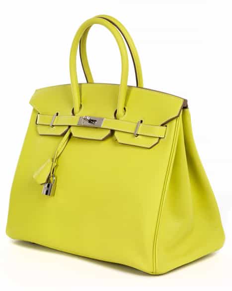 Detailabbildung: † Hermès Birkin Bag 35 cm Limited Edition Candy Collection „Lime & Gris Perle“