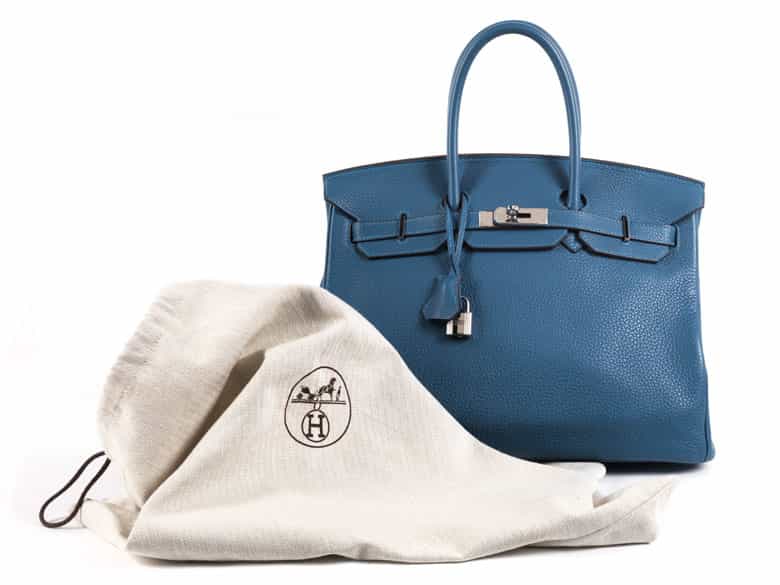 Detailabbildung: † Hermès Birkin Bag 35 cm „Mykonos“