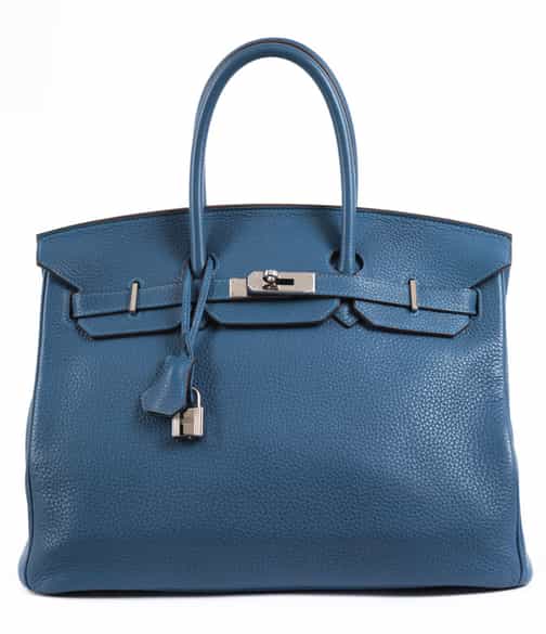 Detailabbildung: † Hermès Birkin Bag 35 cm „Mykonos“