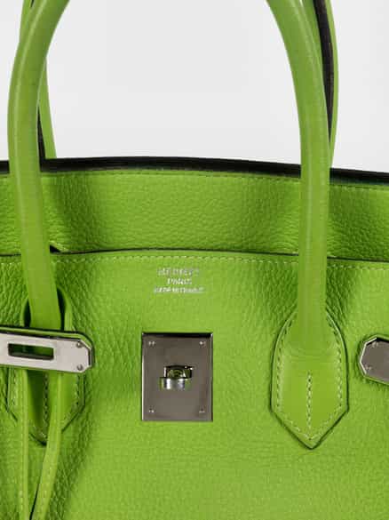 Detailabbildung: † Hermès Birkin Bag 35 cm „Vert Cru“