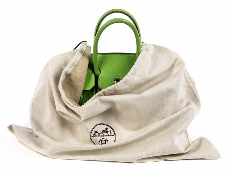 Detailabbildung: † Hermès Birkin Bag 35 cm „Vert Cru“