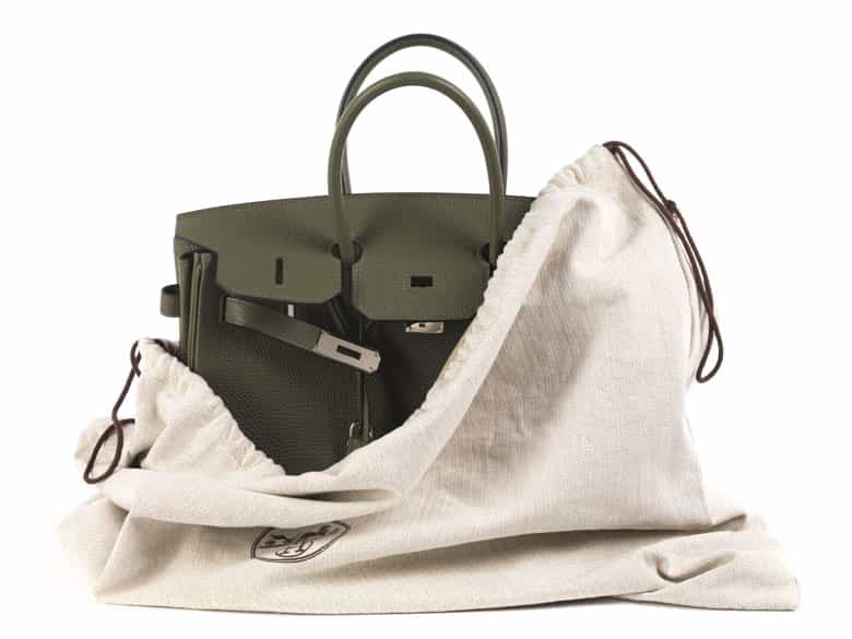 Detailabbildung: † Hermès Birkin Bag 35 cm „Vert Veronese“