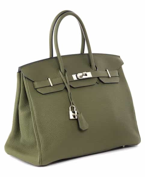 Detailabbildung: † Hermès Birkin Bag 35 cm „Vert Veronese“