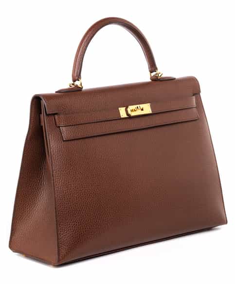 Detailabbildung: † Hermès Kelly Bag 35 cm „Havane“