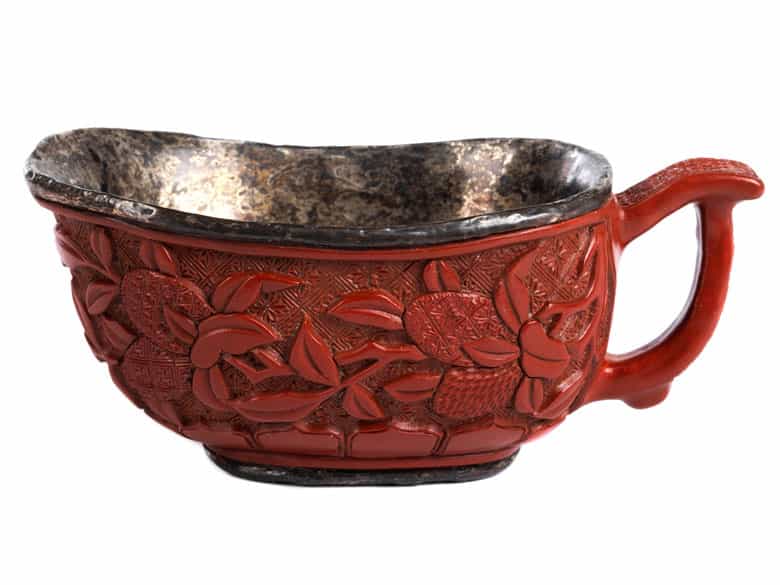 Detailabbildung: Kleine chinesische Lackkanne