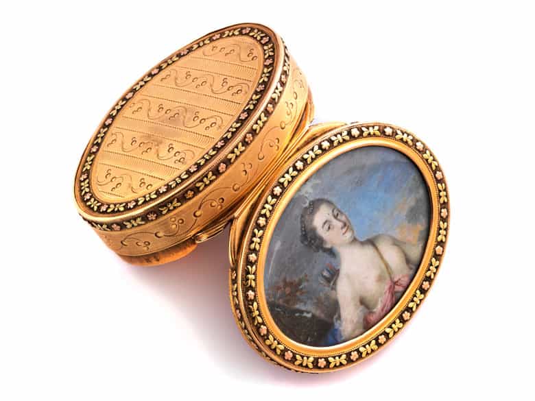 Detailabbildung:  Golddose mit Diana