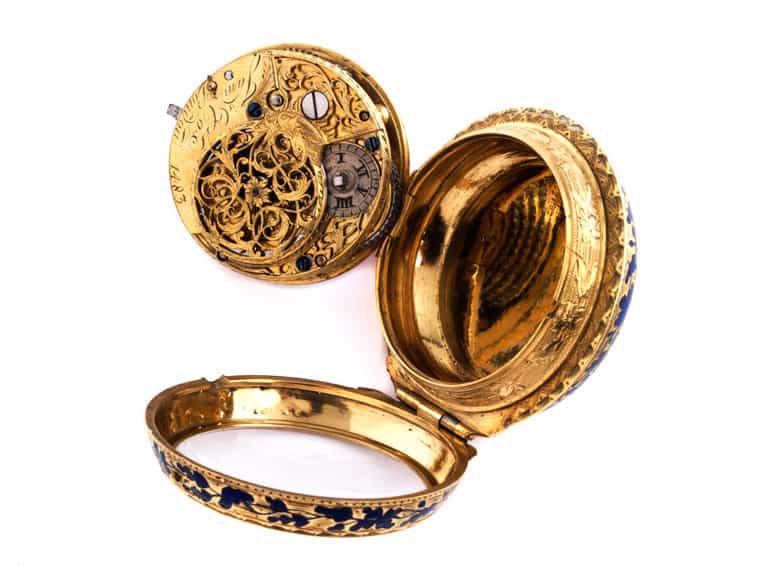 Detailabbildung: Goldene Spindeltaschenuhr
