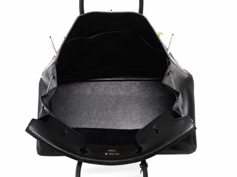 Detailabbildung:  Hermès Birkin Bag 40 cm „Black“