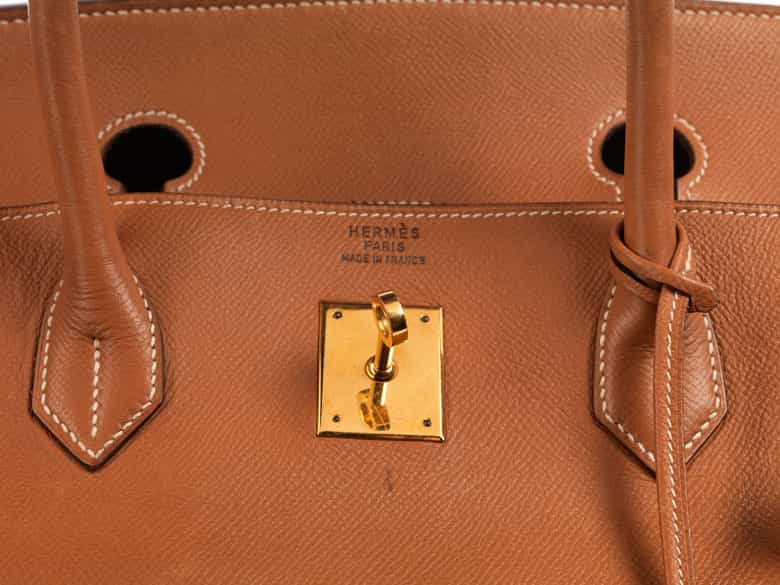 Detailabbildung:  Hermès Birkin Bag 40 cm „Tan“