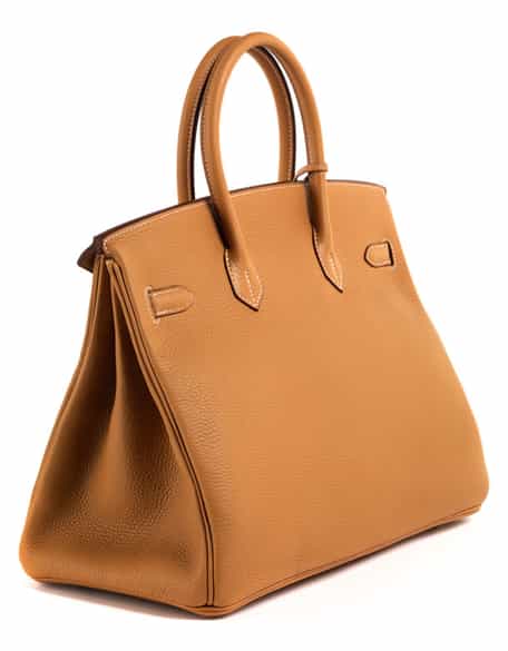 Detailabbildung:  Hermès Birkin Bag 35 cm „Natural Sable“
