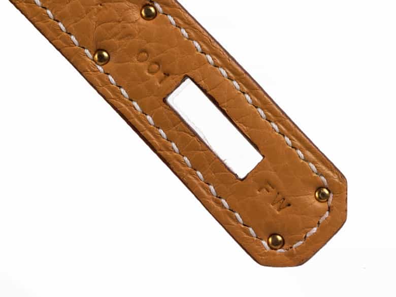 Detailabbildung:  Hermès Birkin Bag 35 cm „Natural Sable“