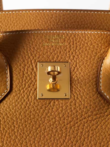 Detailabbildung:  Hermès Birkin Bag 35 cm „Natural Sable“