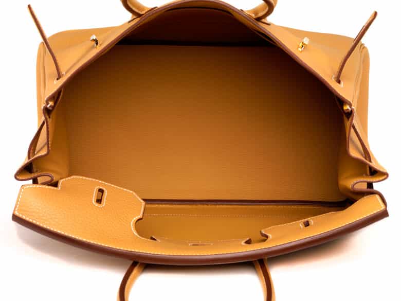 Detailabbildung:  Hermès Birkin Bag 35 cm „Natural Sable“
