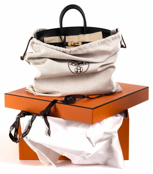 Detailabbildung:  Hermès Birkin Bag 25 cm „Noir“