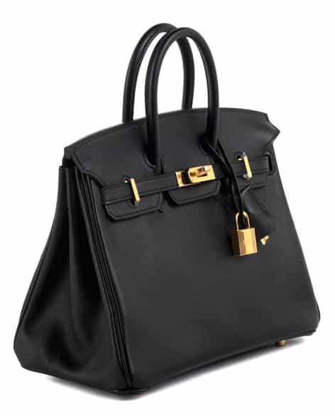 Detailabbildung:  Hermès Birkin Bag 25 cm „Noir“
