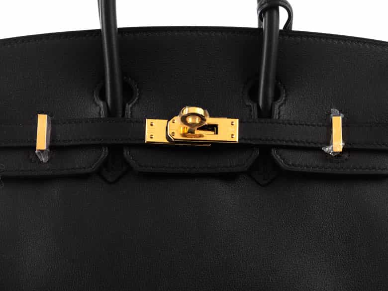Detailabbildung:  Hermès Birkin Bag 25 cm „Noir“