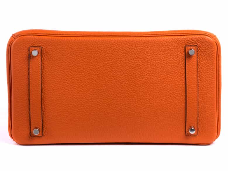 Detailabbildung:  Hermès Birkin Bag 35 cm „Orange“