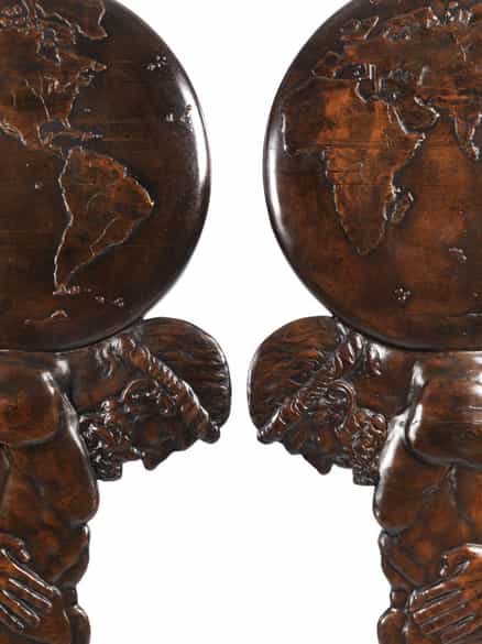 Detailabbildung:  Paar Bronze-Flachreliefs