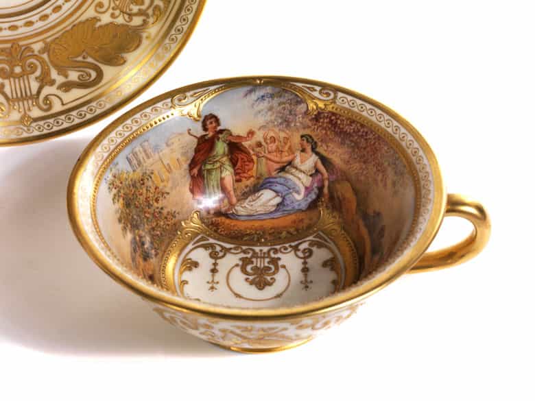 Detailabbildung:  Dreiteiliges Kaffeegedeck