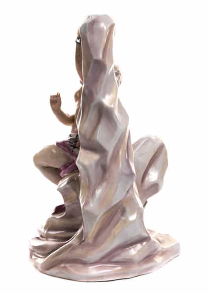Detailabbildung:  Porzellanfigur der an einen Felsen gefesselten Andromeda