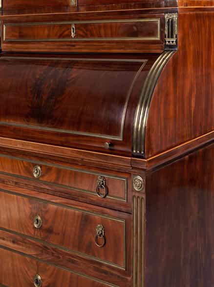 Detailabbildung: Bedeutender Zylindersekretär von Friedrich Gottlob Hoffmann, 1741 - 1806