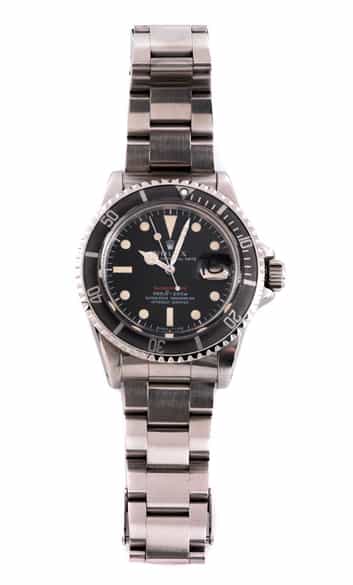 Detailabbildung:  ROLEX Submariner mit roter Schrift, ca. 1972