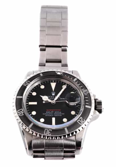 Detailabbildung:  ROLEX Submariner mit roter Schrift, ca. 1972