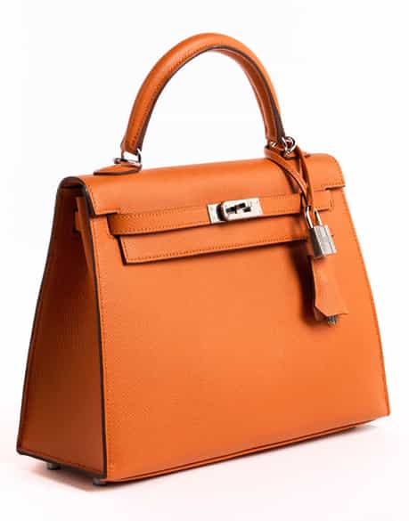 Detailabbildung:  Hermès Kelly Bag 25 cm „Orange“