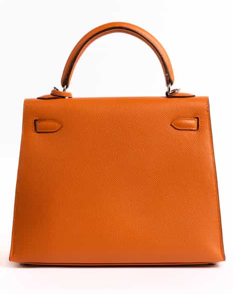 Detailabbildung:  Hermès Kelly Bag 25 cm „Orange“