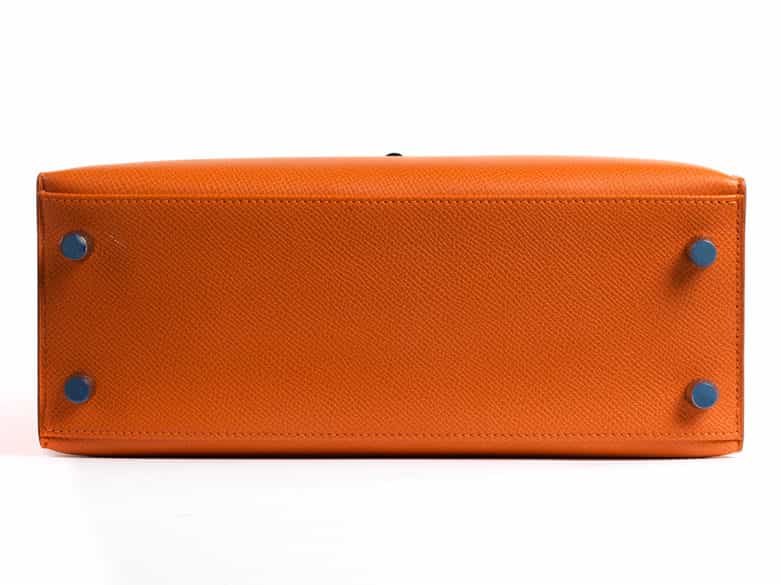 Detailabbildung:  Hermès Kelly Bag 25 cm „Orange“
